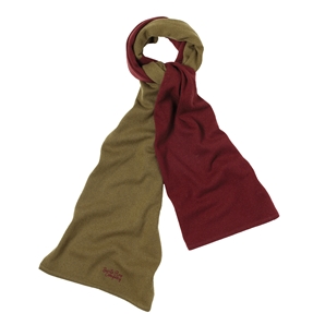 Savile Row Berry/Olive College Cashmere Scarf