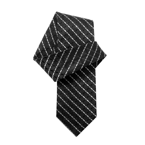 Savile Row Black/Grey Squares Pure Silk Tie