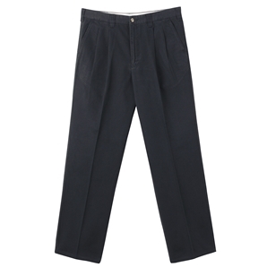 Savile Row Black Pleat-Front Chinos