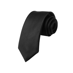Black Skinny Pure Silk Tie