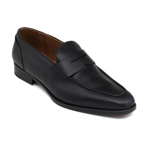 Savile Row Black Slip-On Penny Loafer Men` Shoe