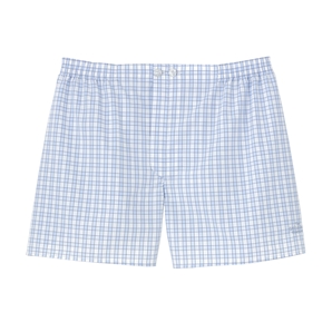 Savile Row Blue Check Boxer Shorts