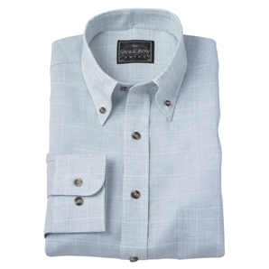 Savile Row Blue Linen Check Shirt