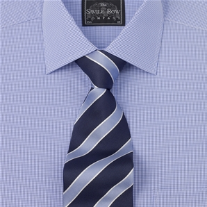 Savile Row Blue Micro Check Shirt