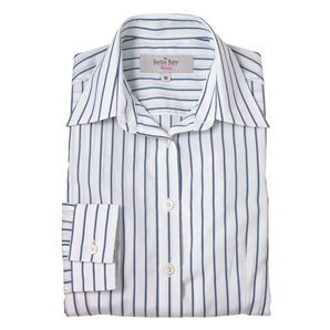 Savile Row Blue Stripe Katherine Classic Shirt