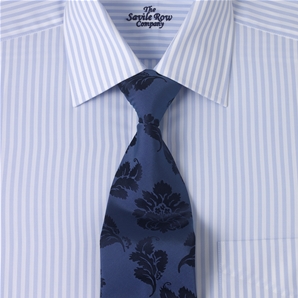 Savile Row Blue Textured Stripe Classic Shirt