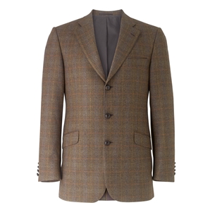 Brown Check Men` Weekend Sports Jacket