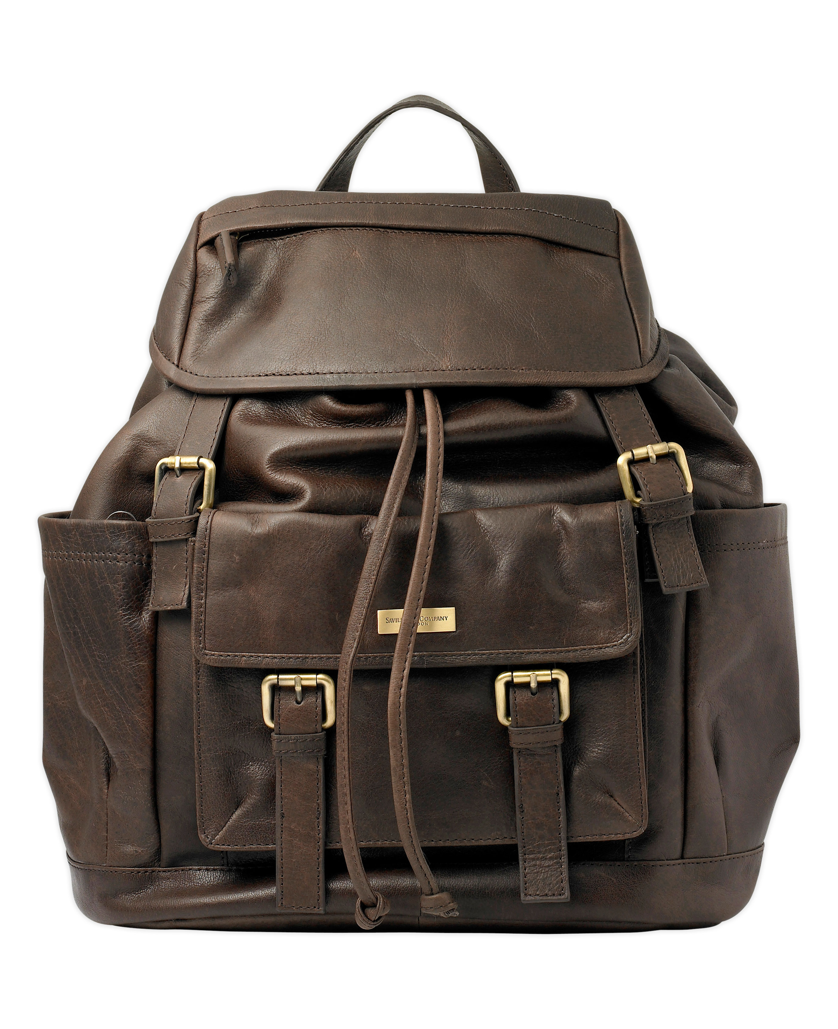 Savile Row Company Brown Leather Rucksack