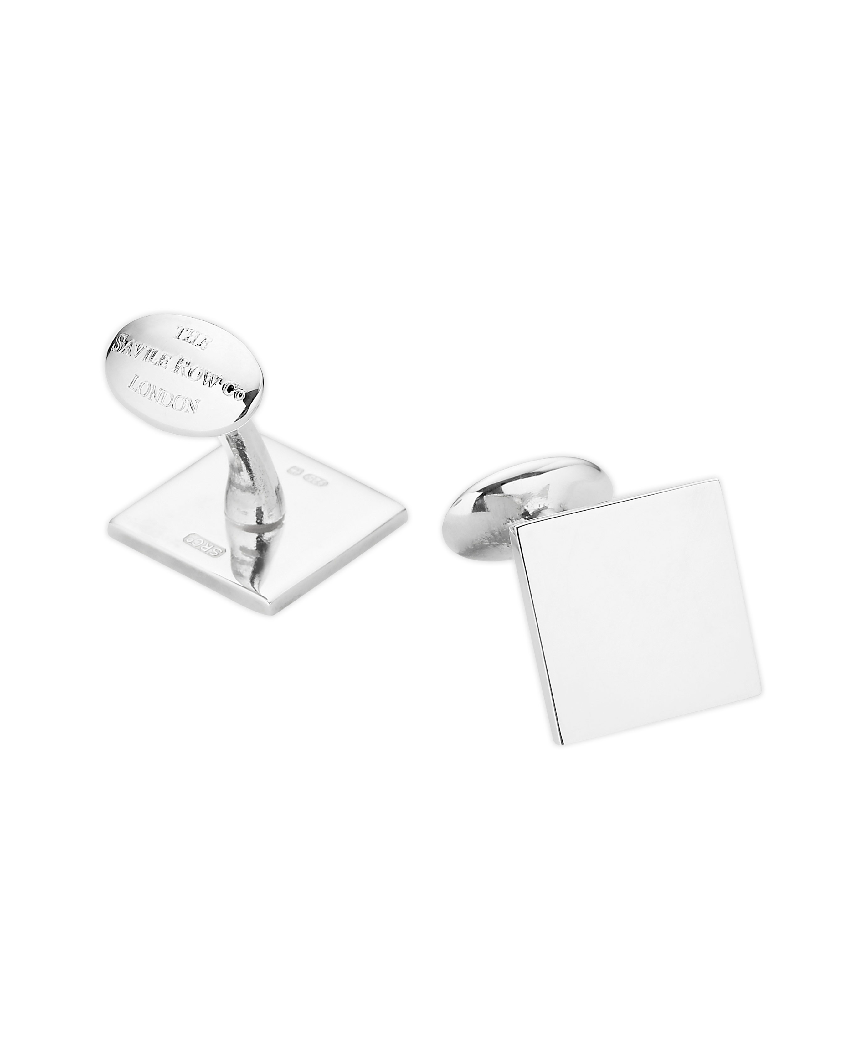 Savile Row Company Engravable Sterling Silver Square Cufflinks