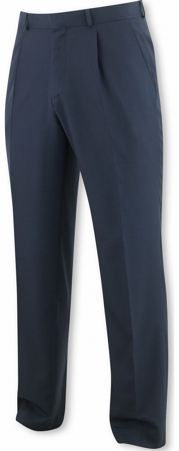 Savile Row Company Navy Herringbone Suit Trouser 32`` 32`