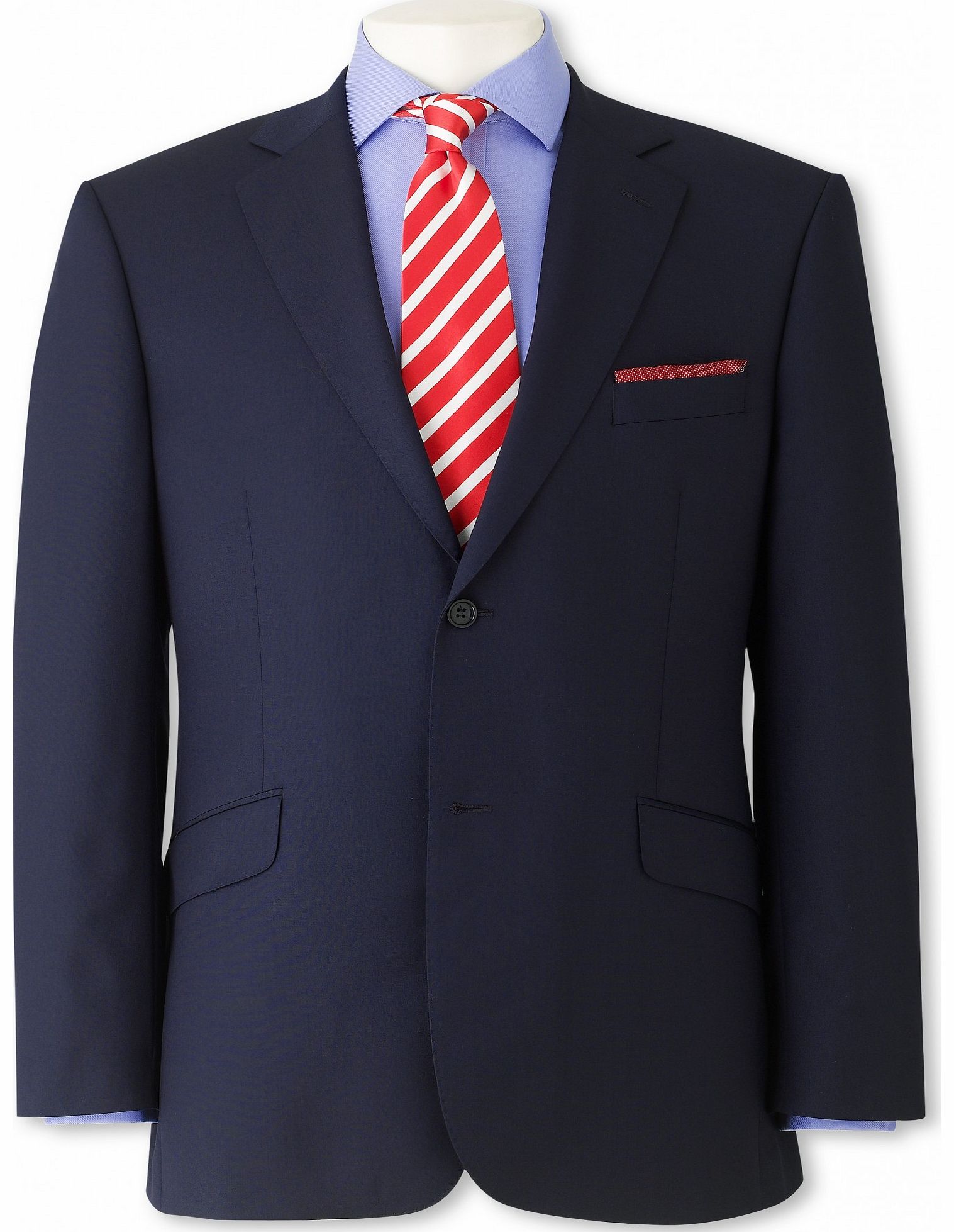Savile Row Company Navy Plain Classic Fit Jacket 38`` Long