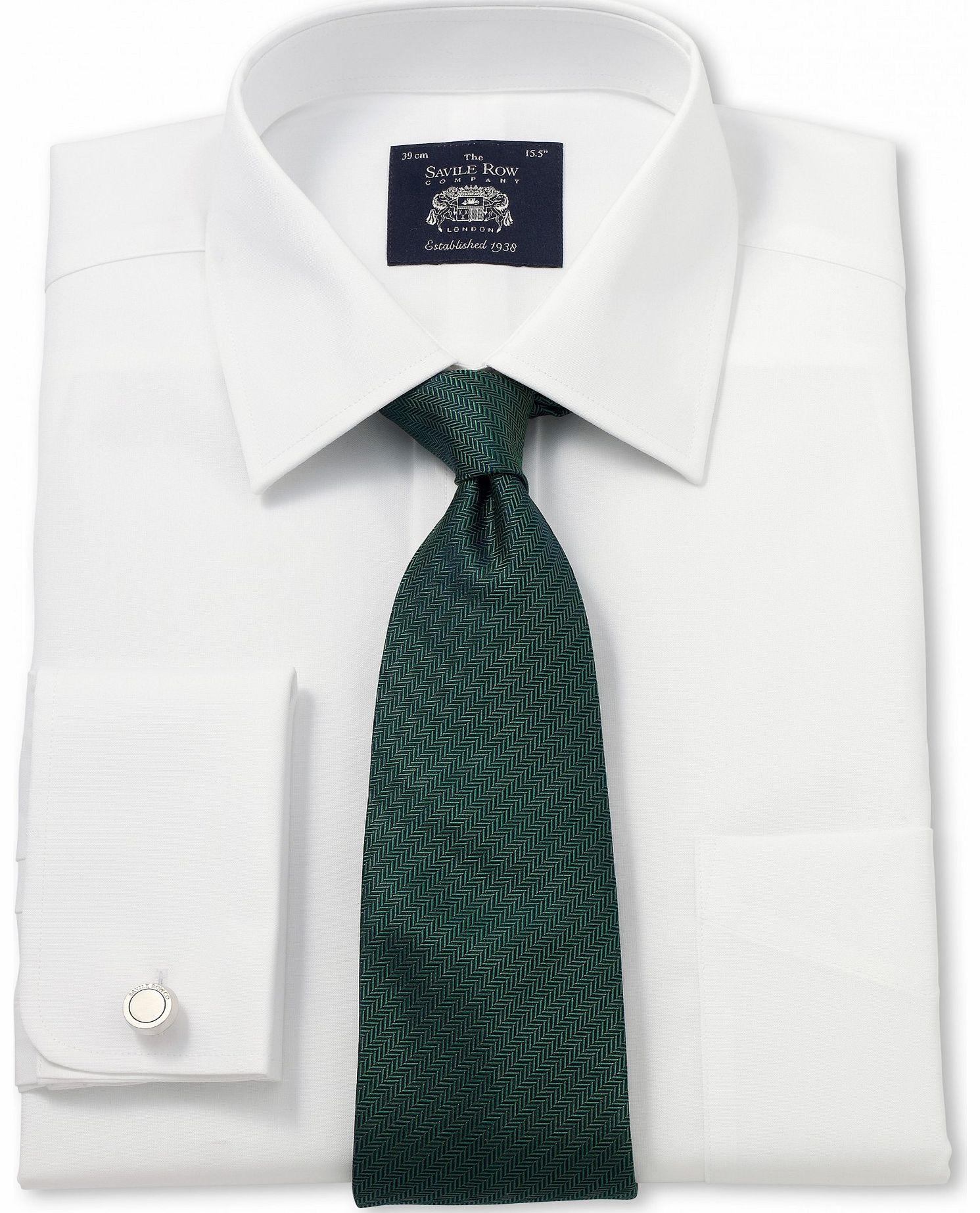 Savile Row Company White Non-Iron Classic Fit Shirt 17`` Single