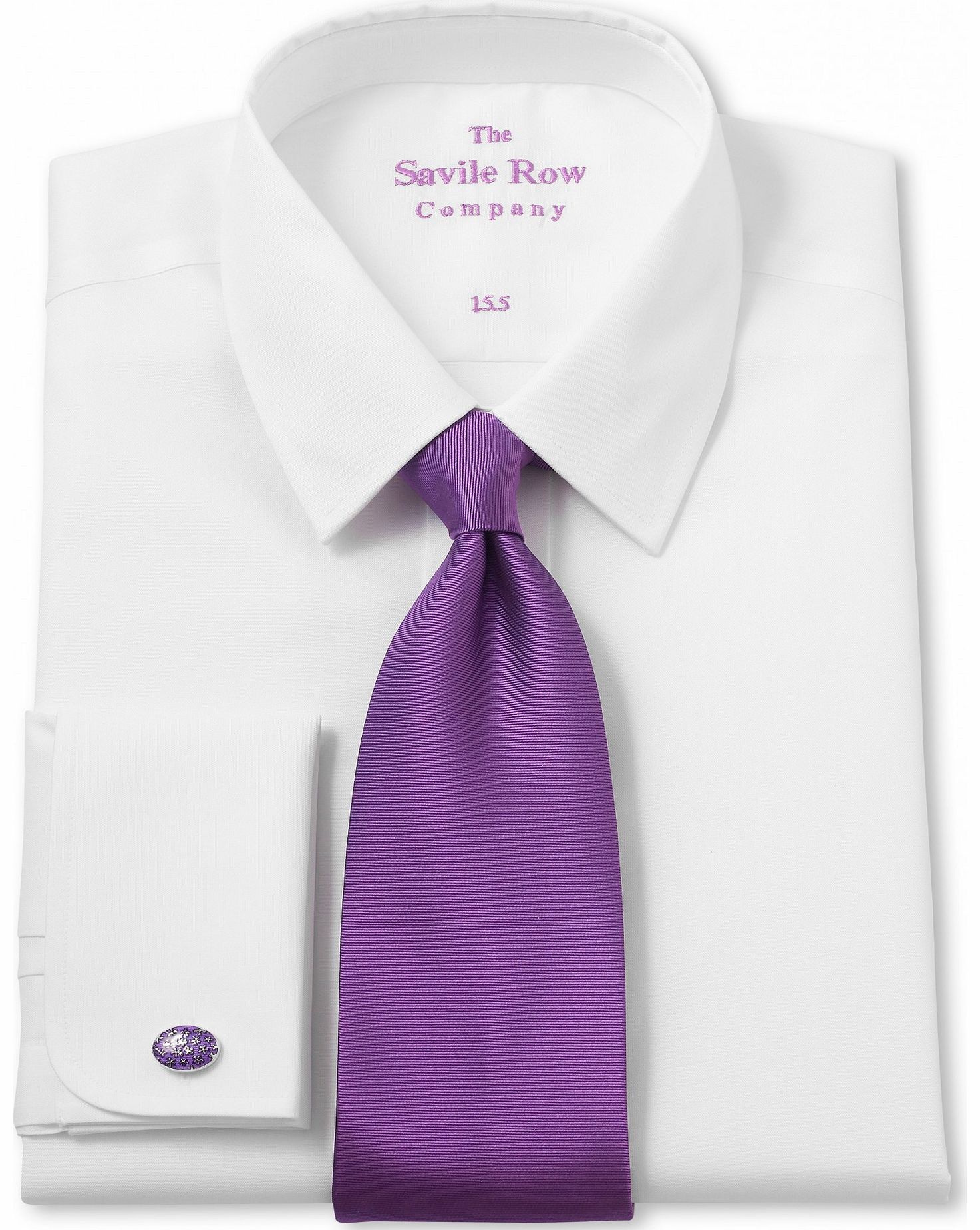 Savile Row Company White Non Iron Slim Fit Shirt 14 1/2`` Standard