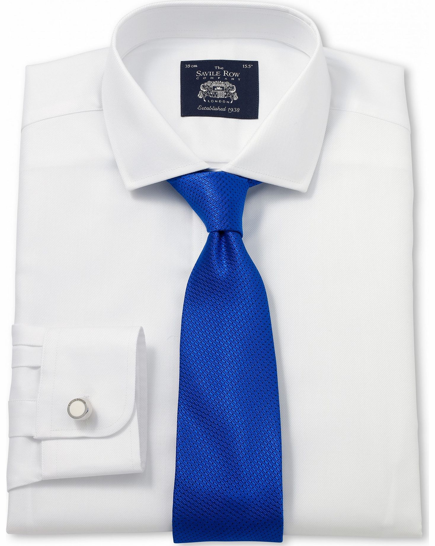 Savile Row Company White Royal Twill Non Iron Extra Slim Fit Shirt