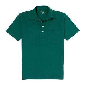 Savile Row Dark Green Soft Collar Polo Style T-Shirt