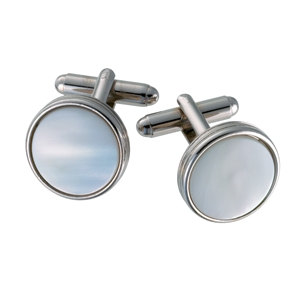 Savile Row Evening White Cufflink