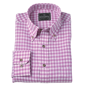 Savile Row Fuchsia Gingham Linen Check Shirt