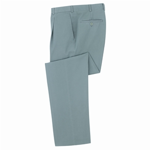 Savile Row Green Pleat-Front, Soft Washed Chino Trouser