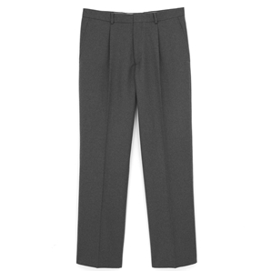 Grey Italian Wool Flannel Trousers