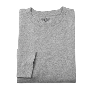 Grey Long Sleeve Crew Neck T-Shirt