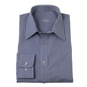 Savile Row Grey Navy Stripe Casual Shirt