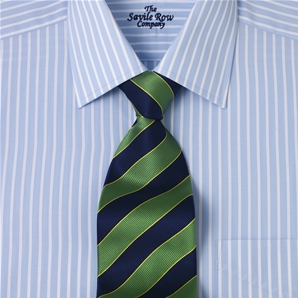 Savile Row Light Blue White Stripe Dobby Classic Shirt