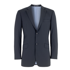 Savile Row Men Pinstripe 2 Button, Classic Business Suit
