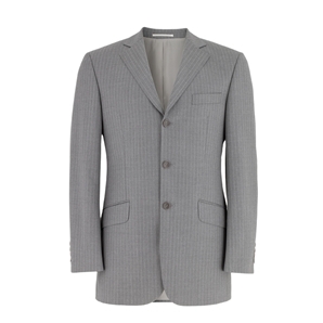 Men Pinstripe 3 Button Classic Business Suit