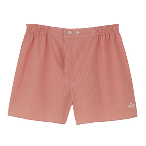 Micro Orange Check Cotton Boxer Shorts
