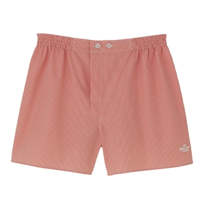 Savile Row Micro Orange Check Cotton Boxer Shorts