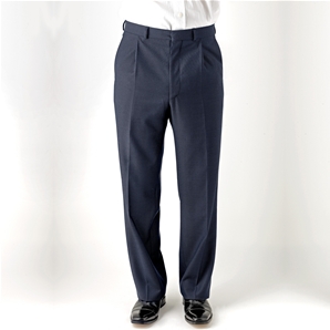 Savile Row Navy Birdseye Three-Button Classic Suit Trousers