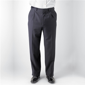 Savile Row Navy/Blue Chalk Stripe Two-Button Classic Suit Trousers