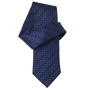 Savile Row Navy/Blue Small Squares Pure Silk Tie