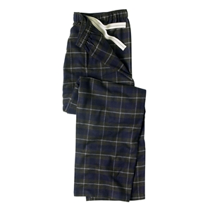 Savile Row Navy Check Men` Brushed Cotton Lounge Trouser