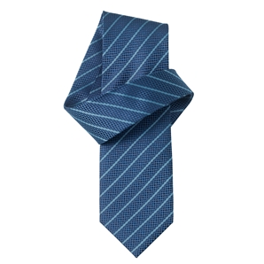 Savile Row Navy Turquoise Fine Stripe Pure Silk Tie