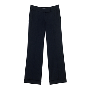 Savile Row Navy Women` Flannel Turn Up Trousers