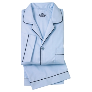 Savile Row Pale Blue Cotton Pyjamas