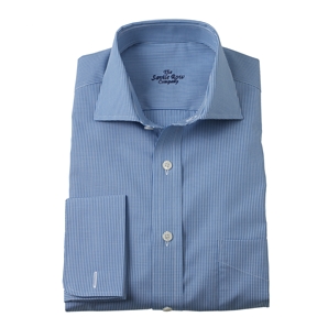 Petrol Blue White Micro Gingham Check, Fitted Shirt