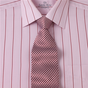 Savile Row Pink Cotton Stripe Shirt