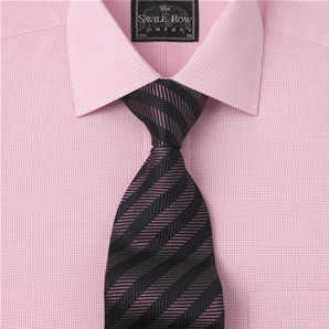 Savile Row Pink Micro Check Shirt