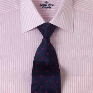 Savile Row Pink White Fine Stripe Dobby Classic Shirt