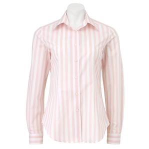 Pink White Stripe Women` Shirt