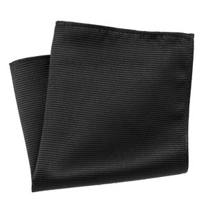 Plain Black Silk Handkerchief