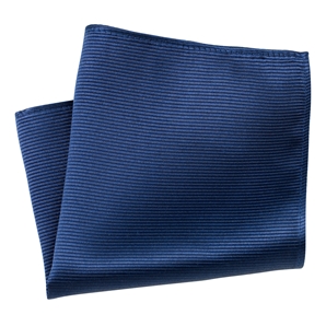 Plain Navy Silk Handkerchief