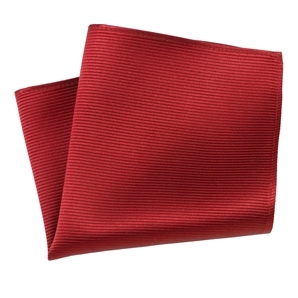 Savile Row Plain Red Silk Handkerchief