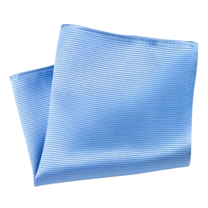 Savile Row Plain Sky Blue Silk Handkerchief
