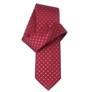 Savile Row Red Blue Spotted Pure Silk Tie