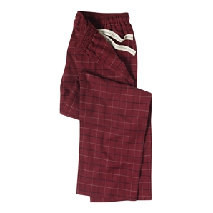 Savile Row Red Check Men` Brushed Cotton Lounge Trouser