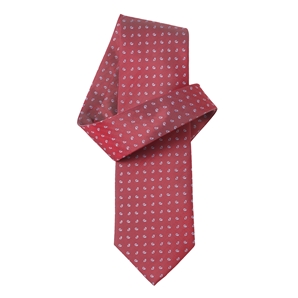 Savile Row Red Pale Blue Paisley Pure Silk Tie
