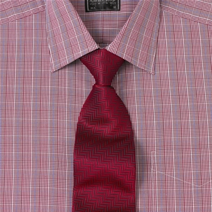 Savile Row Red Prince of Wales Check Shirt